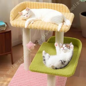 キャットタワー 低め 猫 ペット用品 ベッド ...の詳細画像3