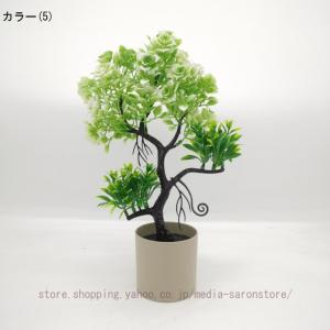 フェイクグリーン 置き型 卓上 造花盆栽 鉢植...の詳細画像5