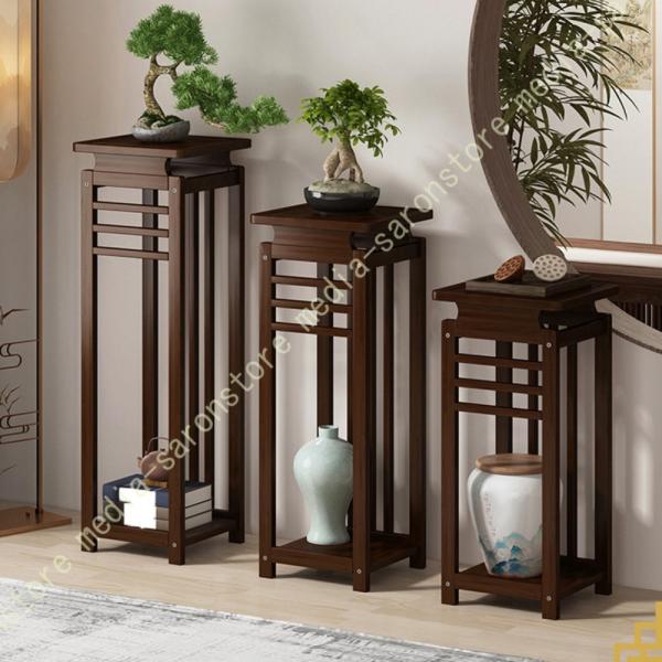 フラワースタンド 花台 鉢スタンド 天然竹 竹製 プランタースタンド ガーデニングスタンド フラワー...