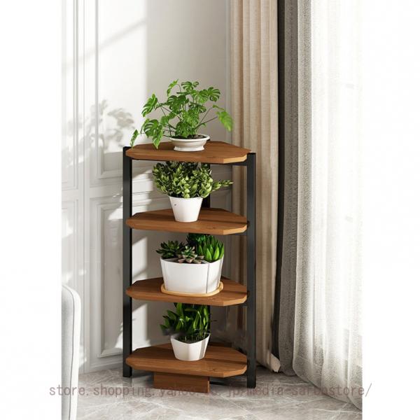 フラワースタンド プランタースタンド ガーデンラック ガーデニング ラック 4段 コーナー 棚 組立...