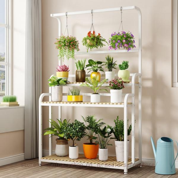 フラワースタンド プランタースタンド ベランダ ガーデンラック 3段 幅60/80/100/120c...