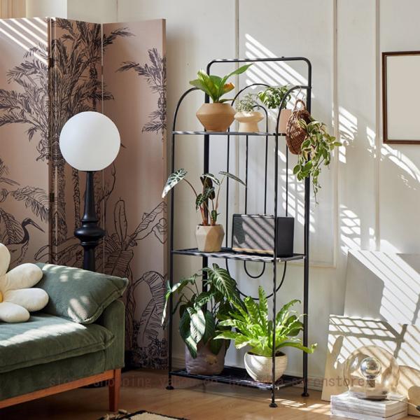 フラワースタンド 室内 ガーデンラック 多層多機能錬鉄製プランタースタンド 植物 園芸ラック 観葉植...