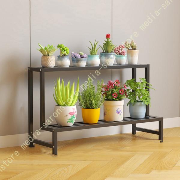 プランタースタンド ガーデンラック フラワースタンド 鉄製 屋外 園芸ラック 鉢植え スタンド 錆び...