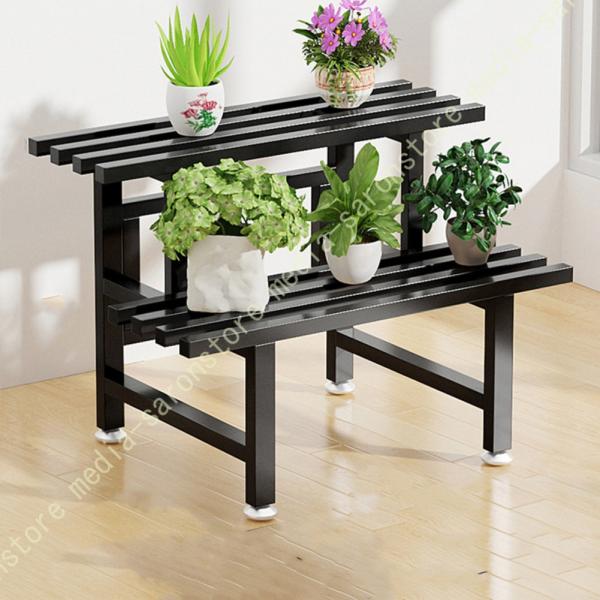 フラワースタンド 2段 プランタースタンド 風通しいい 植木鉢スタンド 植物ラック 室内 盆栽棚 植...