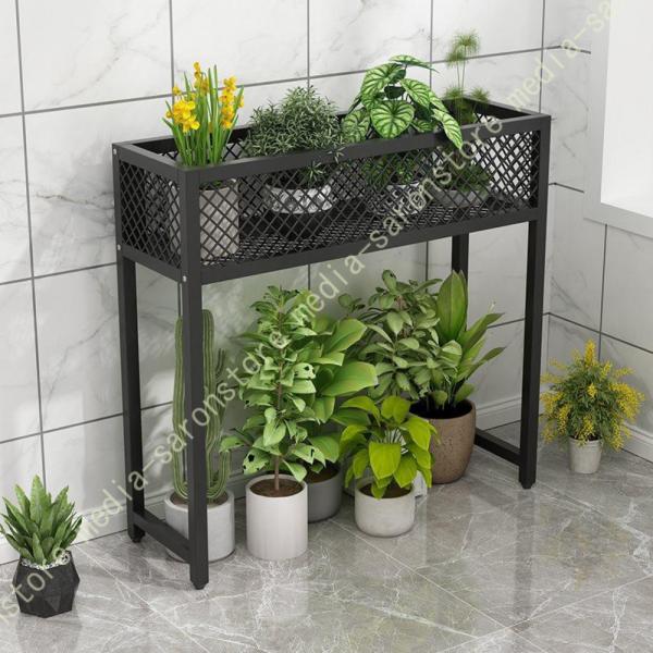 ガーデンラック 長方形 上げ棚 フラワースタンド 観葉植物台 園芸ラック プランタースタンド 花棚 ...