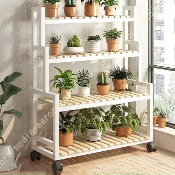 フラワースタンド プランタースタンド ガーデンラック ガーデニング 4段 プランター 花台 幅80/...