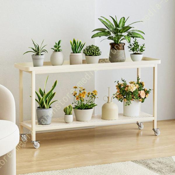 観葉植物ラック フラワースタンド 花台 キャスター付き 植物棚 室内 屋外 プランタースタンド おし...