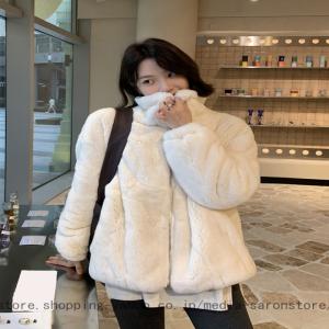ボア レディース シャギー ポリエステル 軽量 カジュアル お出かけ 大きいサイズ ストリート トレンド フルジップ 肌触り良い 無地 体形カバー 冬物 ファー