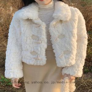 防寒 毛皮コート 女性 通年 ボア アウター ジャケット 保温 フードなし トップス 軽量 起毛 温かさ シープ調 ブルゾン キュート ワイド 冬 ふんわり モコモコ