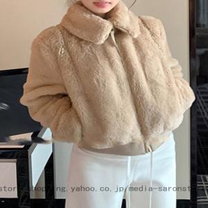 ジャケット レディース フワフワ ムートン アウトドア 秋冬 ショート丈 カジュアル かわいい 大きいサイズ 暖かさ ポリエステル 折り襟 着回し 体型カバー