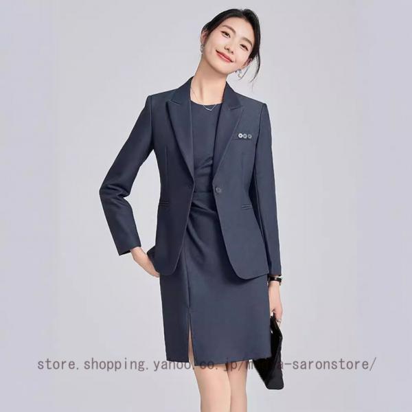 ワンピーススーツ フォーマル 洗える ママ スーツ 七五三 入学式 膝丈 前開き 卒業式 フォーマル...