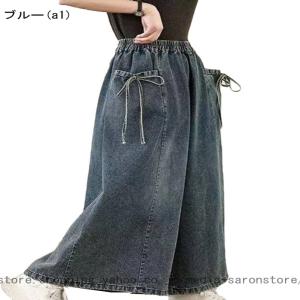 ガウチョパンツ レディース サルエルパンツ ス...の詳細画像2