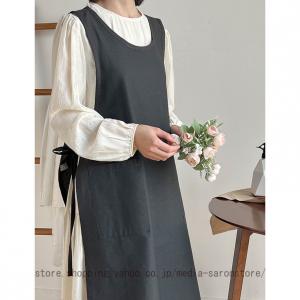 撥水 エプロン 可愛いエプロン ナチュラルなコッ...の商品画像