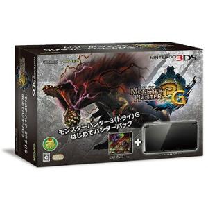 『中古即納』{B品}{本体}{3DS}モンスターハンター3(トライ)G はじめてハンターパック コスモブラック(CTR-S-KAAJ)(20120317)｜media-world