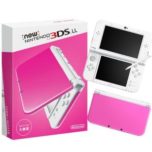 『中古即納』{B品}{本体}{3DS}Newニンテンドー3DS LL ピンク×ホワイト(RED-S-PAAA)(20160609)｜media-world