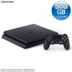 『中古即納』{本体}{PS4}プレイステーション4 PlayStation4 500GB ジェット・ブラック (CUH-2000AB01)(20160915)｜media-world