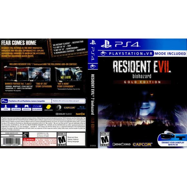 『中古即納』{PS4}RESIDENT EVIL 7 biohazard Gold Edition(...