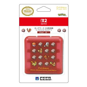『予約前日出荷』{ACC}{Switch2} カードケース24 for Nintendo Switch 2 Pixel -赤- 任天堂ライセンス商品 HORI(NSX-188)(2026年9月)