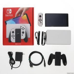 『中古即納』{Switch}(本体)Nintendo Switch(有機ELモデル) ニンテンドースイッチ Joy-Con(L)/(R) ホワイト(HEG-S-KAAAA)(20211008)｜media-world