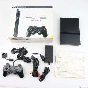 『中古即納』{本体}{PS2}プレイステーション2 PlayStation2 チャコール・ブラック(SCPH-70000CB)(20041103)｜media-world