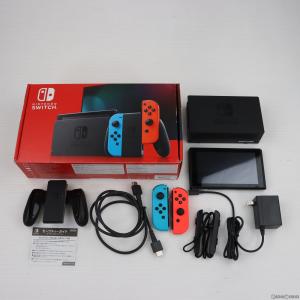 『中古即納』{本体}{Switch}Nintendo Switch(ニンテンドースイッチ) Joy-Con(L) ネオンブルー/(R) ネオンレッド(HAD-S-KABAA)(20190830)｜media-world