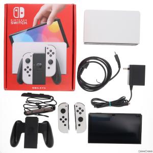 『中古即納』{本体}{Switch}Nintendo Switch(有機ELモデル) ニンテンドースイッチ Joy-Con(L)/(R) ホワイト(HEG-S-KAAAA)(20211008)｜media-world