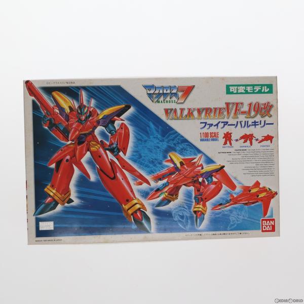 『中古即納』{PTM}1/100 VF-19改 ファイアーバルキリー マクロス7 プラモデル バンダ...