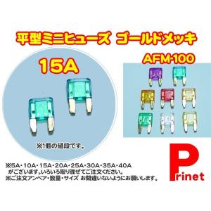 平型ミニヒューズ １５Ａ シルバーメッキ　AFM-100-15A／バイク・カー用品 AFM-100-15