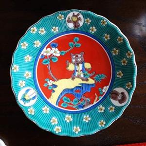 小石原焼 飛びかんな 6寸皿 3枚 新品未使用品 小石原焼 飛びかんな 三彩6寸皿（2枚組）土秀窯 九州 福岡 お取り寄せ