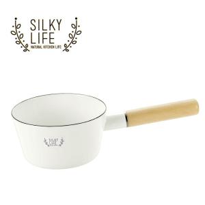 SILKY LIFE(シルキーライフ)　ホーローミルクパン　15cm　ガス火専用　SLH-001　代引き不可/同梱不可｜mediaroad1290