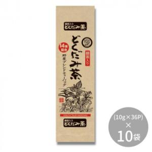 宇治森徳　緑茶入りどくだみ茶　(10g×36P)×10袋　代引き不可/同梱不可｜mediaroad1290