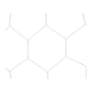 鵜沢ネット 一般用サッカーゴールネット 白 110dt/300本・ランバス 77251　代引き不可/同梱不可