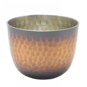 新光堂　銅製赤茶被仕上げ 鎚目 ぐい呑み 80ml　SA-0113　代引き不可/同梱不可