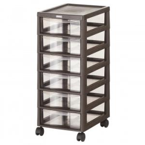 収納ケース　アプロス　A4深型6段　AP-A4-F6　ダークブラウン・DBR　　代引き不可/同梱不可