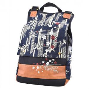 大西賢製販 Ripple 帆布×合皮 刺繍リュック 竹 B47-HGR01　代引き不可/同梱不可