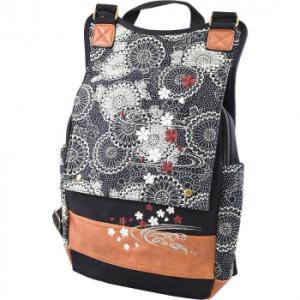 大西賢製販 Ripple 帆布×合皮 刺繍リュック 菊輪 B47-HGR03　代引き不可/同梱不可