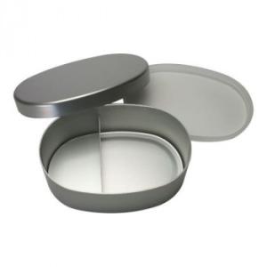 アルミ弁当箱　小判型(内フタ付)　L　110116　EBV1402　代引き不可/同梱不可