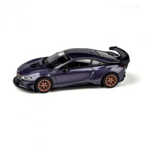 JADI リバティウォーク BMW i8 トワイライトパープル/ゴールドホイール LHD 1/64ス...