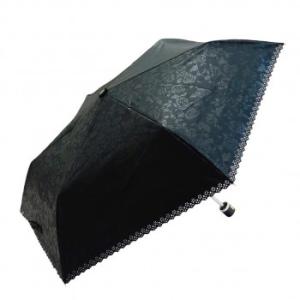 藤田屋 晴雨兼用折りたたみ傘 50cm エンボス　ヒートカット バラ SM-2254　代引き不可/同...