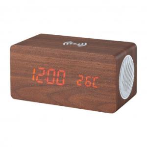 アイトック ブルートゥーススピーカー・ワイヤレス充電機能付クロック 6183-23 4344-028...