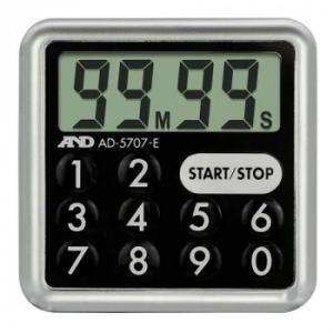 A＆D 防滴100分デジタルタイマー 強力ネオジウム磁石内蔵 AD5707E　代引き不可/同梱不可
