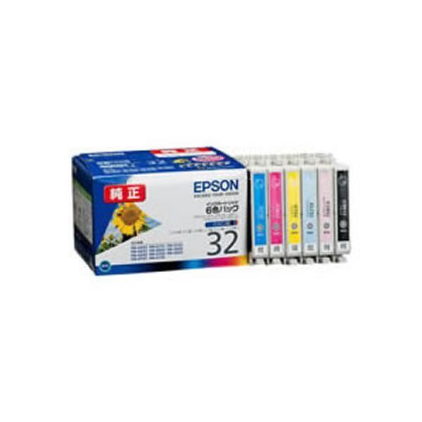 〔純正品〕 EPSON エプソン インクカートリッジ/トナーカートリッジ 〔IC6CL32 6色パッ...