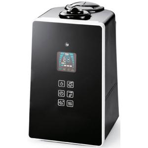 アルファックス コイズミ ハイブリッド式加湿器 ASH-601/K ブラック アロマボックス搭載 湿度設定機能 切タイマー タッチパネル リモコン