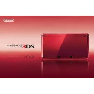 『中古即納』{本体}{3DS}ニンテンドー3DS フレアレッド(CTR-S-RAAA)(201107...