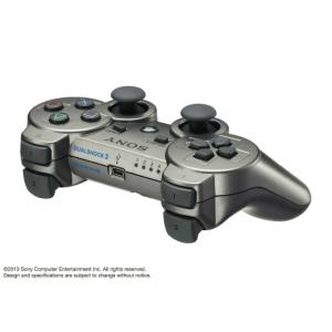 『中古即納』{ACC}{PS3}ワイヤレスコントローラ デュアルショック3(DUALSHOCK3) メタリック・グレー SCE(CECH-ZC2J MY)(20130620)｜mediaworld-plus