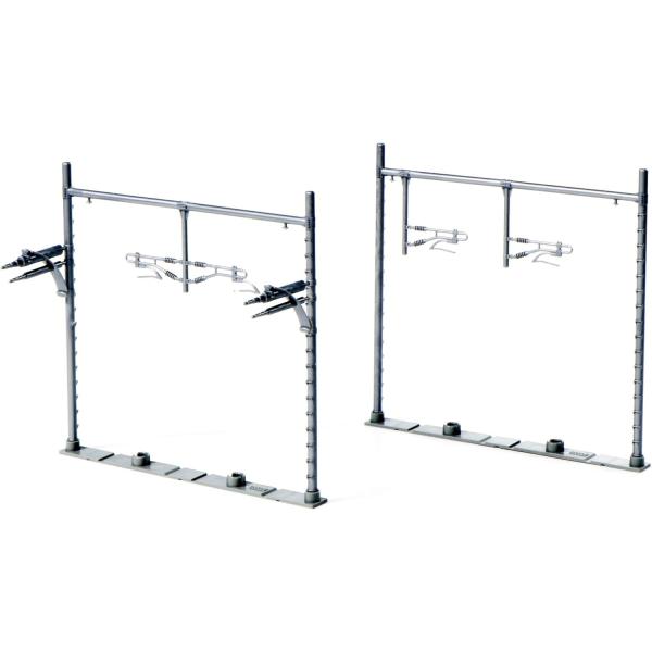 『新品』『お取り寄せ』{RWM} 23-067-1 複線ワイド鋼管ビーム架線柱(灰・12本入) Nゲ...