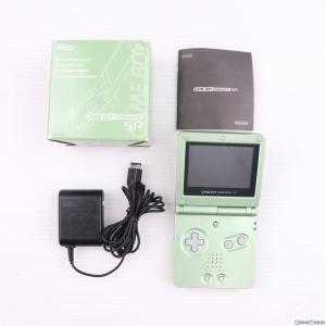 『中古即納』{本体}{GBA}ゲームボーイアドバンスSP(GAMEBOY ADVANCE SP) パールグリーン(AGS-S-PMA)(20041118)｜mediaworld-plus