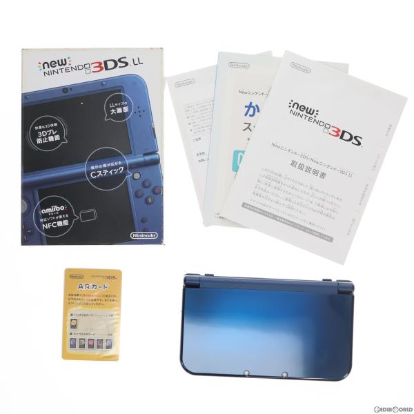 『中古即納』{本体}{3DS}Newニンテンドー3DS LL メタリックブルー(RED-S-BAAA...