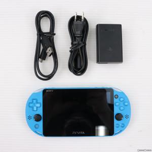 『中古即納』{本体}{PSVita}PlayStation Vita Starter Kit(プレイステーション ヴィータ スターターキット) アクア・ブルー(PCHJ-10030)(20160303)｜mediaworld-plus
