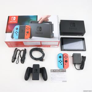 『中古即納』{本体}{Switch}Nintendo Switch(ニンテンドースイッチ) Joy-Con(L) ネオンブルー/(R) ネオンレッド(HAC-S-KABAA)(20170303)｜mediaworld-plus